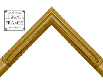 Natural Bamboo Picture Frame 5/8" Wide-Solid Wood-Custom Sizes up to 24 x 36". Plexi & Backing Option Available. Fast Free Shipping