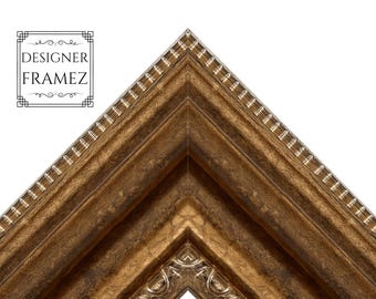 Classical/Ornate Bronze Picture Frame 3-1/8" Wide-Custom Sizes Available up to 60 x 80" Plexi & Backing Option Available. Fast Free Shipping