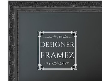 TV Frame Black Ornate Baroque -2-1/2" Wide. Compatible with all TV Brands