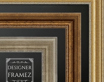 TV Frame Ornate Baroque Classical in 3 Color Options, Custom Made any Size any Model