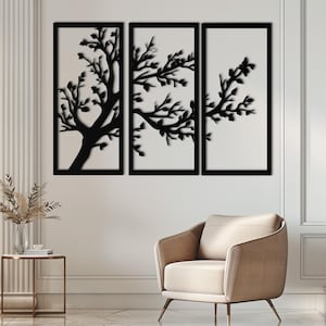 Elegant Extra Large Tree Wall Art Collection | Modern Metal Decor for Nature Lovers