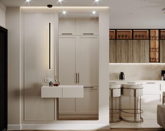 Projektowanie wnętrz domów. Indywidualna usługa tworzenia wystroju wnętrz dowolnych lokali. Profesjonalna wizualizacja 3D lokali.