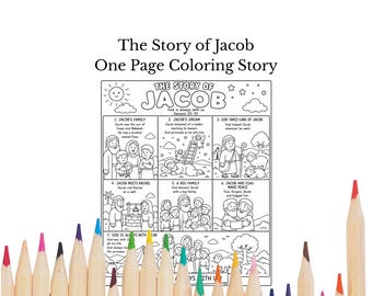 Jacob Bible Story Coloring Page | Genesis Sunday School Activity (Digital Download)