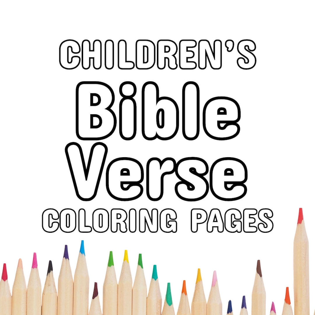 Bible Verse Coloring Pages for Kids: Christian Homeschool Activity, PDF ...