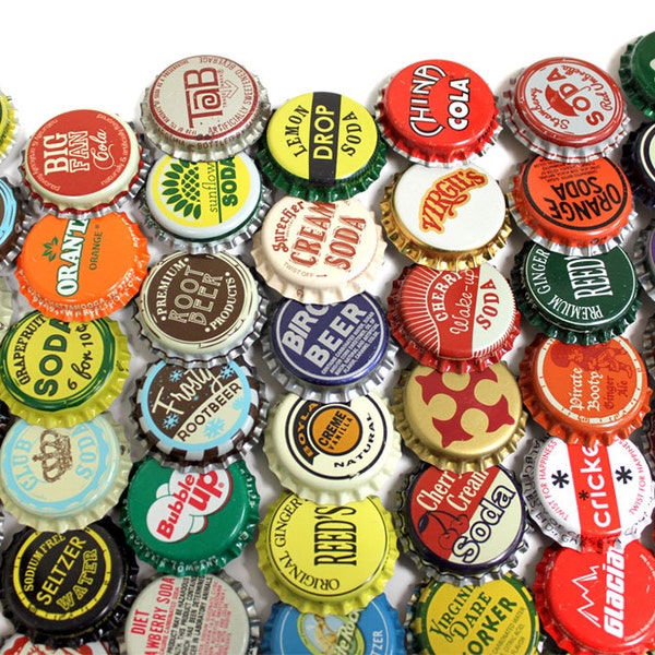 100 Vintage & Vintage Inspired Random Bottle Caps FREE SHIPPING
