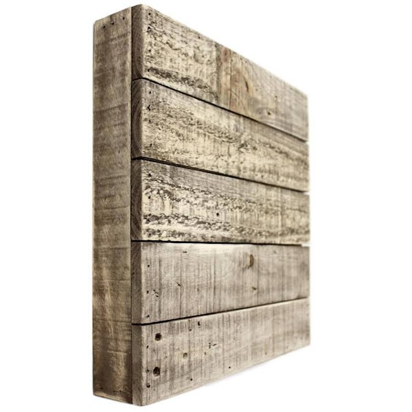 12x12 Reclaimed Wood Shadow Box Frame, Salvaged Rough Sawn Timber Pallet, Barnwood Blank Sign