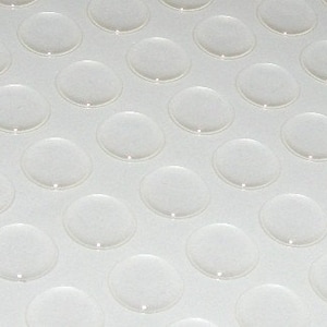100 - .5 inch Clear Epoxy Dots Resin Drops Domes Self Adhesive