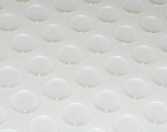 100 - .5 inch Clear Epoxy Dots Resin Drops Domes Self Adhesive