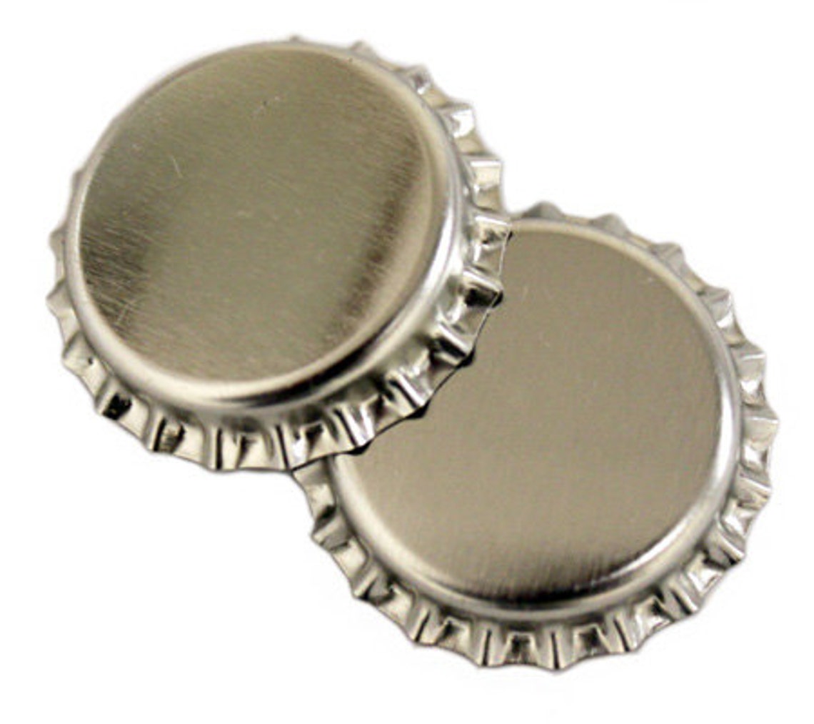 1000 Cromo Blank Bottlecaps Bottle Cap Bottlecap Tapas Silver Etsy España