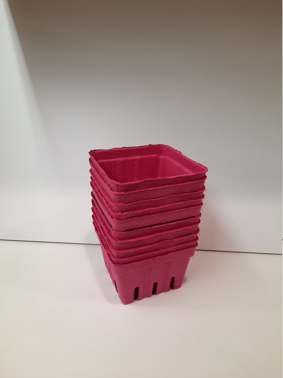 10 Pc Hot Pink Berry Basket Strawberry Baskets 1 Pint Size Etsy