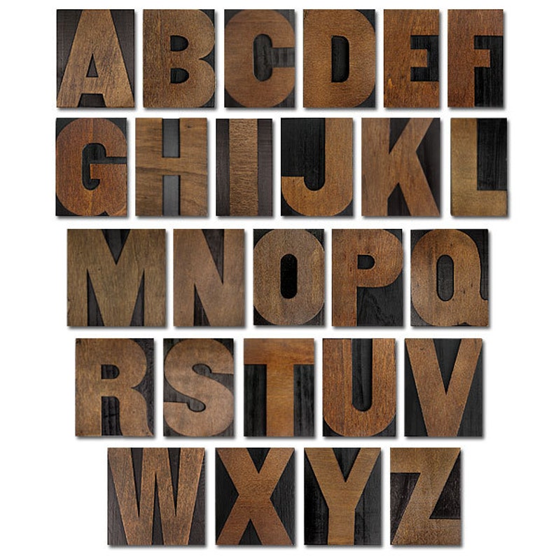 5 Inch Wooden Letter Press Block Replica bild 2