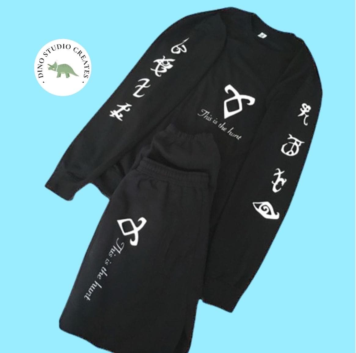 This Is The Hunt、シャドウハンター/モータルインストゥルメンツのコーディネートセット、スウェットシャツ、ジョガーパンツ - Etsy  日本, image size:1165x1157