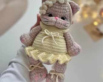 Amigurumi Kitten Crochet Pattern – Plush Cat Toy PDF ENG
