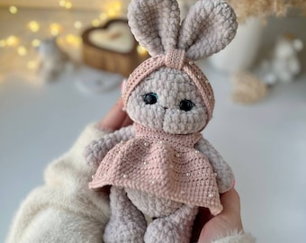 DIY Crochet Bunny Pattern – Amigurumi Rabbit Plush PDF – Quick & Easy Tutorial . ENG