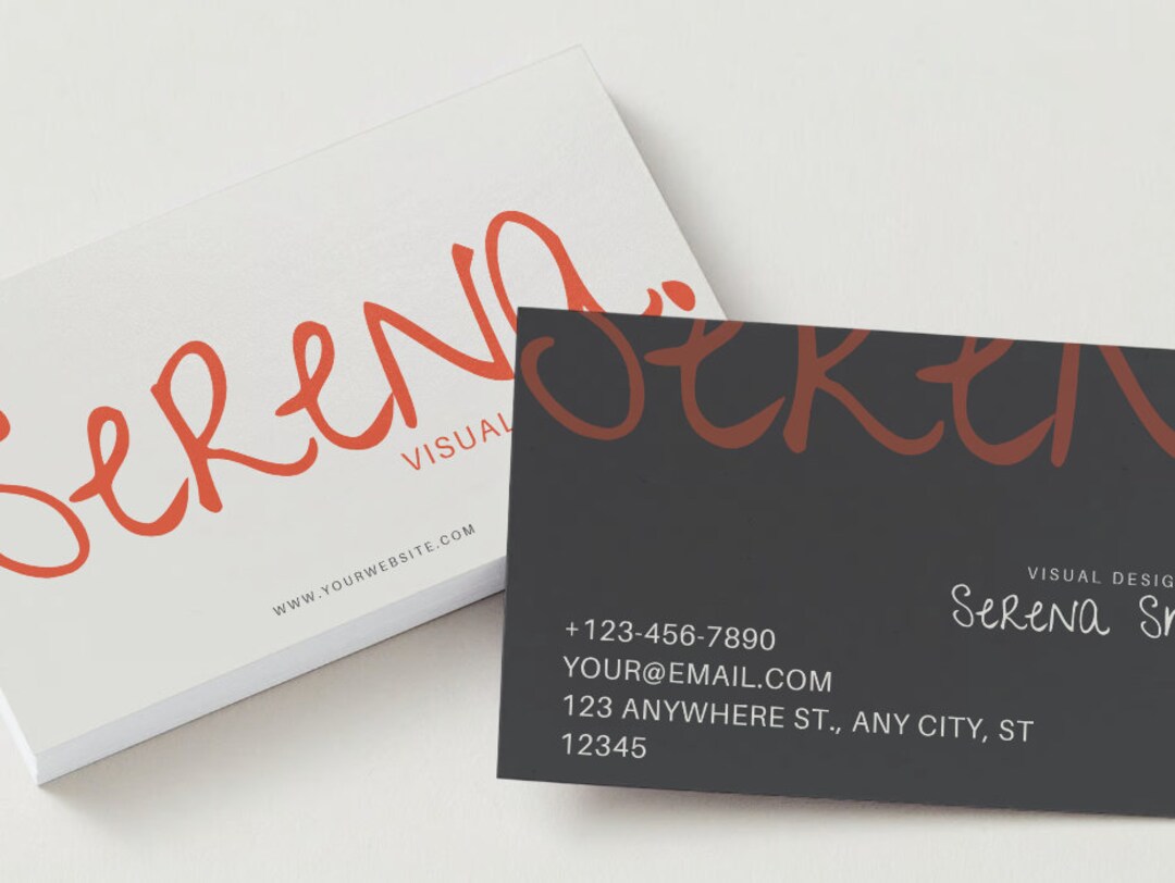 Editable Canva Business Card Template | Modern Minimalist Card ...