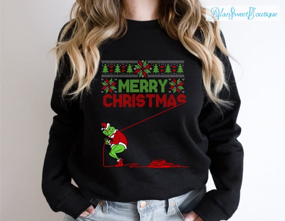 Women Shirt Ugly Sweater Love Grinch Christmas Sweatshirt Christmas Sweatshirt Merry Christmas Shirt Funny Christmas Shirt