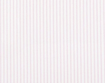 SAMPLE Pink and White Ticking Stripe Fabric Sample