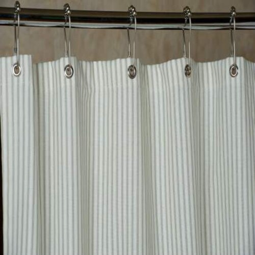 Red Ticking Stripe Shower Curtain 72x72 or Extra Long 72x84 Etsy