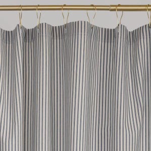 Vintage Ticking Stripe Shower Curtain 5 Colors 100% Cotton Made in USA by Southern Ticking Co