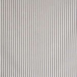 SAMPLE Charcoal Gray and Cream Ticking Stripe Fabric Sample