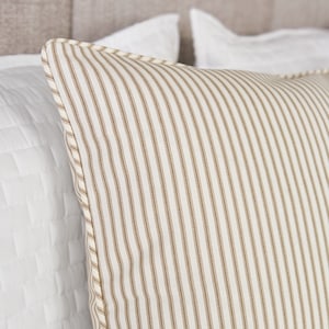 Ticking Stripe Sham Brown Euro 26 x 26 Euro Sham