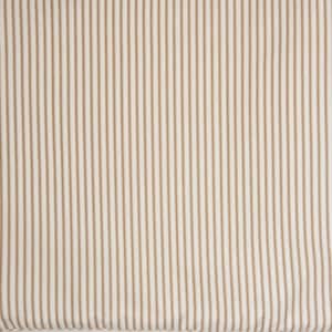 Ticking Stripe Fabric Shower Curtain 72 x 72 - Brown 100 percent cotton made in USA by Southern Ticking Co.