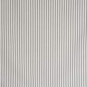 Gray Ticking Stripe Fabric Shower Curtain 72x84