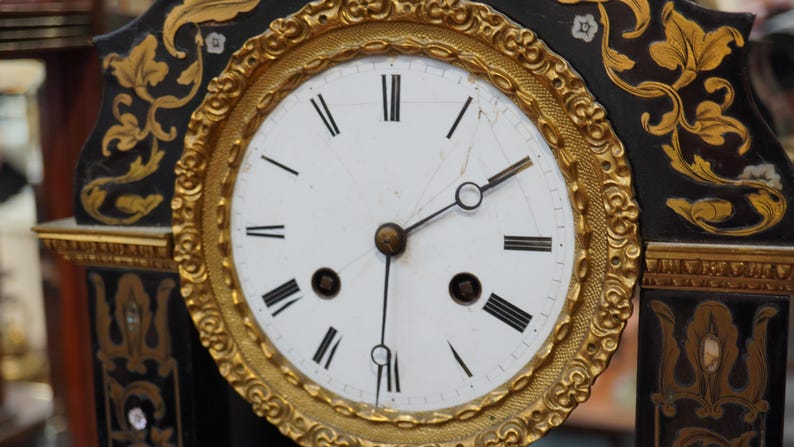 Antique French Empire Mantel Clock Etsy