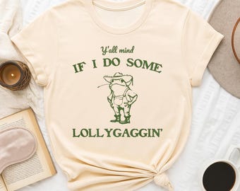 Funny Frog Lollygaggin' Unisex T-Shirt - Vintage Style