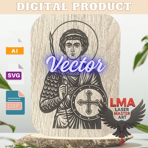 Sveti Georgije Djurdjic | Digital File SVG,AI and DXF | File for Laser Cutting and Engraving