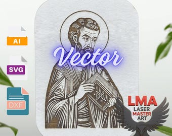 Saint Mark Apostle Vector Icon | Laser Engrave File (SVG, AI, DXF)
