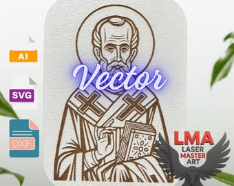 Sveti Georgije Cudotvorac | Saint George Vector Icon | Orthodox Laser Cut File (SVG DXF AI)