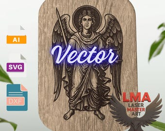 Sveti Arhangel Mihailo Icon | Saint Archangel Michael | Digital File SVG,AI and DXF | File for Laser Cutting and engraving