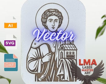 Sveti Stefan | Saint Stephen Icon Vector | Orthodox Laser Cut File (SVG, DXF, AI)
