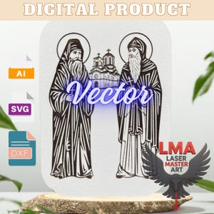 Orthodox Saints Icon Vector File | St. James Zosimas Laser Cut (SVG DXF AI)