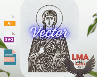 Grafika wektorowa ikony Świętej Marii Magdaleny | Plik wycinany laserowo (SVG, AI, DXF)