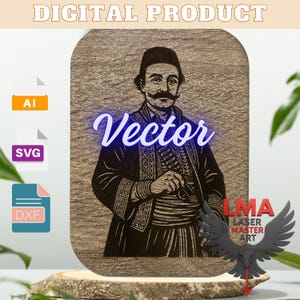 Hajduk Veljko Laser Cut File: SVG, DXF, AI (Digital Download