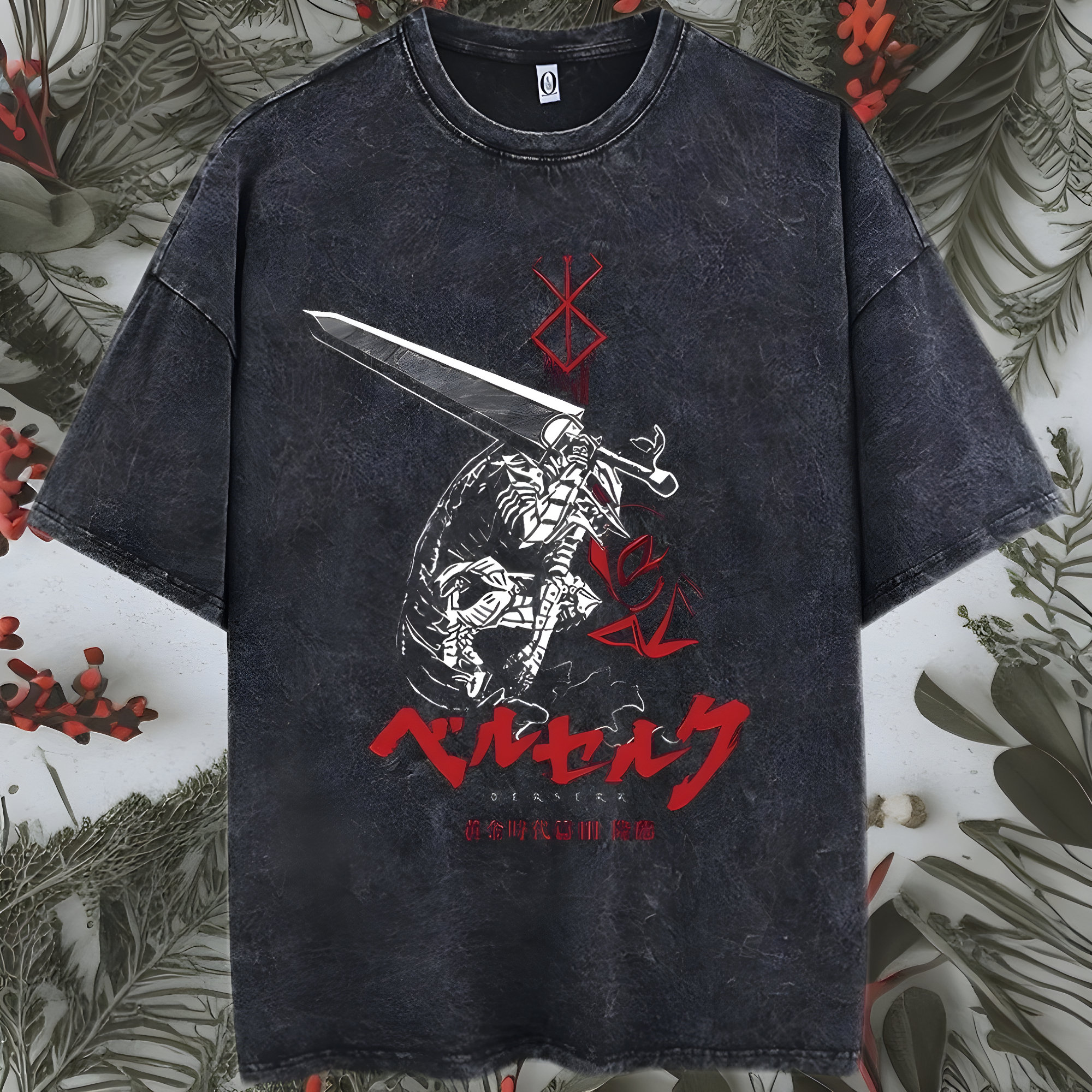 Men's Gothic Anime Printed T-Shirt - Cartoon Graphic Tee, Retro Hip Hop Street Style Top - View #6
