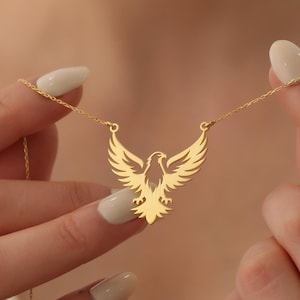 Eagle Necklace for Women, Hawk Necklace, American Eagle Silhouette Jewelry, Delicate Eagle Necklace, Wild Bird Necklace Jewelry Gift