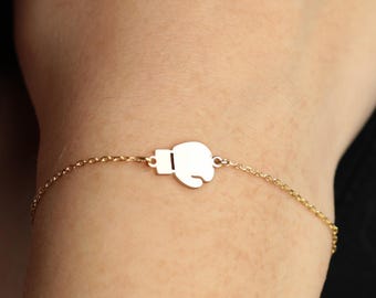 Boxing Gloves Bracelet: Sports Jewelry for Athletes, Motivational Charm Bracelet for Boxer Lovers