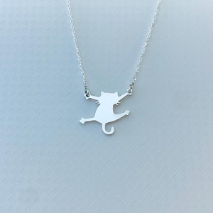 Cute Kitty Necklace, Tiny Kitty Cat Necklace, Cute Kitty Pendant, Kitty Necklace in Sterling Silver, Kitty Jewelry, Gift For Kids