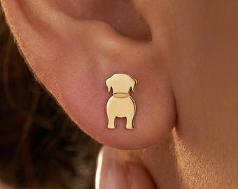 Labrador Dog Earrings, Cute Dog Stud Earrings, Dainty Labrador Retriever Jewelry, Dainty Animal Earrings, Cute Pet Gift for Dog Mom