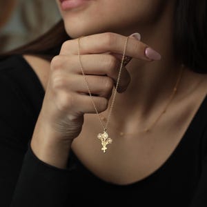 Personalized Multiple Birth Flower Necklace: Birth Month Flower Family Bouquet Jewelry bild 8