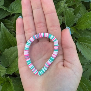 Preppy Summer Clay Bead Bracelet