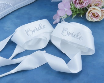 Cordones de cinta con estampado de purpurina para novias: cordones para zapatillas de boda