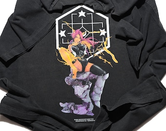 Yoruichi Anime Washed Men&#39;s T-shirt Manga Character Graphic Shirt Anime Manga Vintage Cool T-shirt