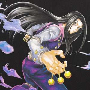 Illumi Zoldyck Anime Washed Men&#39;s T-shirt Manga Character Graphic Shirt Anime Manga Vintage Cool T-shirt