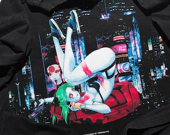 rebecca Anime Washed Men&#39;s T-shirt Manga Character Graphic Shirt Anime Manga Vintage Cool T-shirt