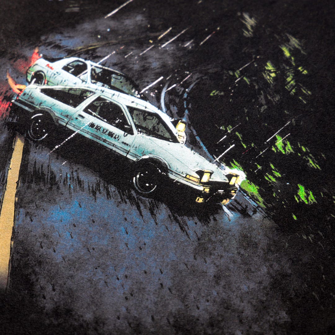 series☆頭文字DコラボINITIALD Vintage AE86 Graphic Tshirts AE86 Japan Anime Initial D T-shirt Men Summer Cool Short