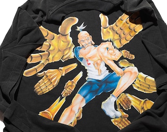 Netero Anime Washed Men&#39;s T-shirt Manga Character Graphic Shirt Anime Manga Vintage Cool T-shirt